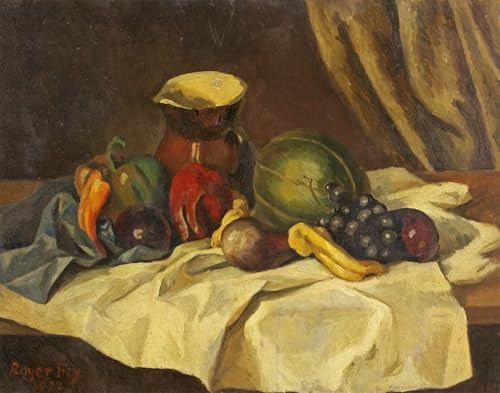 Peinture fruits avec pichet Roger Eliot Fry toile moderne pour décoration salon élégant