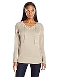 Calvin Klein Women's Lace-Up V-Neck Sweater