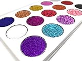 Pressed Glitter Eyeshadow Palette Highly Pigmented No Glue Required