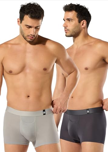 Image of ESSA Men's Ultra-Soft Modal Trunk Underwear | Moisture-Absorption with 4-Way Stretch | Breathable Contour Pouch, Microfiber Waistband with Spandex