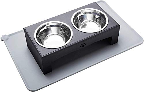 Xkx Elevated Dog Bowls For Small Dogs And Cats, Stainless Steel Dog Food And Water Bowls With Stand And Silicone Mat, Raised Dog Cat Feeder, Dog Dishes, Pet Bowls For Puppies And Kittens #TOP6