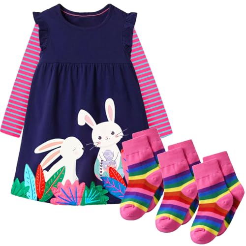 VIKITA Girls Winter Dress & Tights LH7613+SF5003-12