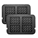 Produktbild Ultratec Waffelplatten-Set für 2-in1- Kontaktgrill und Tischgrill, zum Zubereiten belgischer Waffeln, einfaches Einsetzen mit Klickmechanismus, spülmaschinen-geeignet