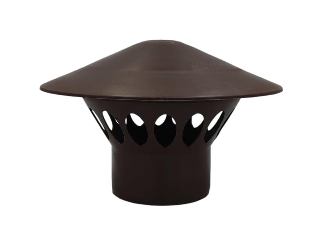Waste Pipe Terminal Valve Soil Pipe System/Vent End Cap Push Fit Socket Plug (50mmBrown, Brown) โ image 1