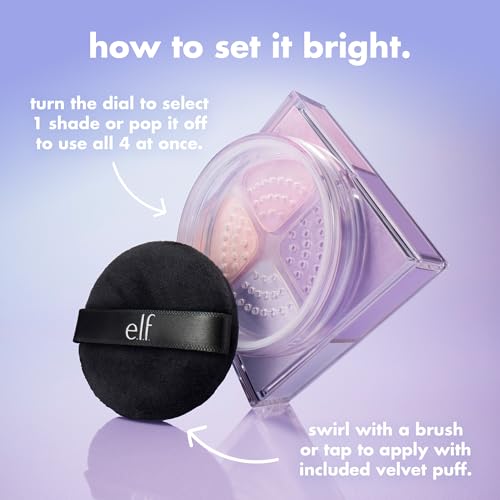 Image of e.l.f. Set it Bright Powder Quad, Lilac Haze (Fair-Tan)