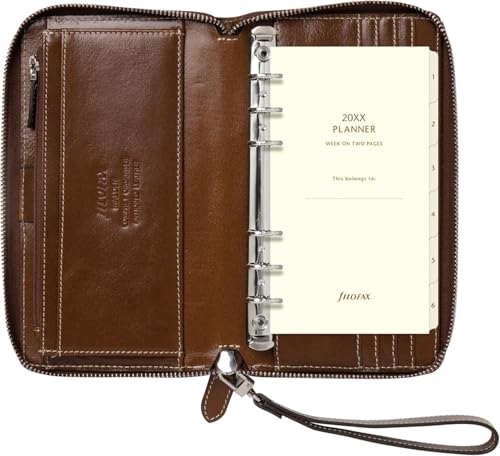 Organizador compacto con cremallera Filofax Malden ocre para notas 5