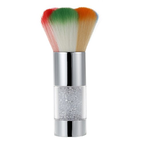 Walmeck Nail Art Dust Remover Brush Cleaner For Acrylic & UV Nail Gel Powder Rhinestones Makeup Foundation Brush Tool