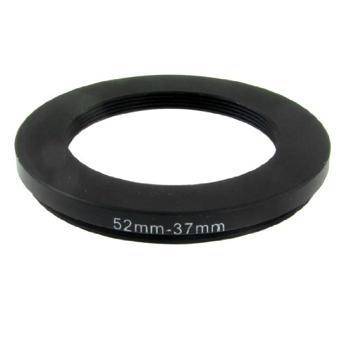 uxcell Metal Step Down Ring, 52mm-37mm Camera Lens Filter Ring Adapter Aluminum Filter Adapter 52mm to 37mm for Camera Lenses Hood, 1pc Black