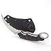 MASALONG Outdoor Survival Claw Tactical Teeth Knife Double Edged Sharp Fixed Blade Knife with Sheath (Sand Light-kydex Sheath)