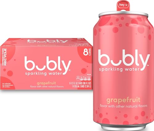 bubly Sparkling Water, Grapefruit, 12 Fl Oz Cans (8 Pack)