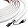 Silicone Cord Covers Wall Self-Adhesive Cord Covers for Wires on Wall Wire Hider Flexible Cable Hider with Side-Opening for Home Office TV Cable Management (0.59" W x 0.39" H x 240" L, White)