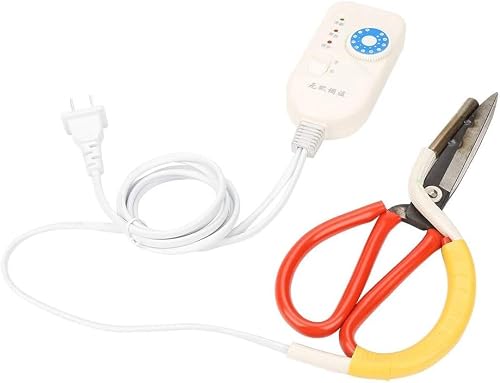 Electric Heated Scissors for Fabric Cutting, 110V US Plug Hot Knife Scissors, Anti-Fray Adjustable Temperature Sewing Shears for Nylon, Silk, Ribbon, Polyester, Satin, Upholstery, DIY - Image 4