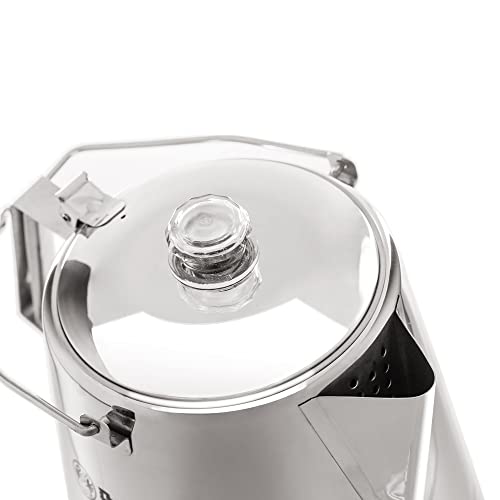 Petromax Tea And Coffee Percolator, Use Indoor/Outdoors For Home Kitchen Or Campfire, Stainless Steel Coffee And Tea Pot Brews To Your Taste, 9 Cups #TOP1