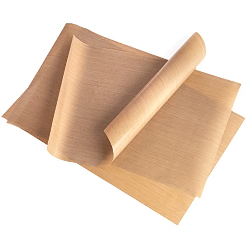 GOURMEO - Papel de Horno Reutilizable - Set de 3 Hojas 32 x 46 cm - Láminas para Hornear - Reciclable Antiadherente Permanente Duradero - Ajustable Recortable - Apto para Lavavajillas