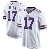 ラグビージャージバッファロービルズ、ALLEN＃17ユニフォーム GXHLLYZY (Color : White, Size : XL)