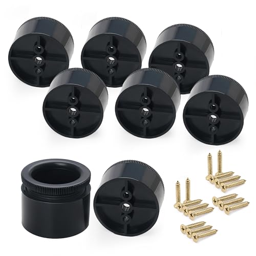 NEWBYTEK 8 patas cortas de plástico ajustables de 1.2 pulgadas, patas de repuesto para muebles, patas de nivelación de muebles, patas de repuesto para sofá, armario, mesa, sofá y escritorio