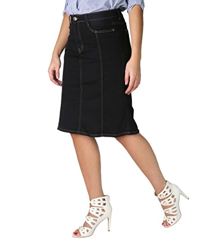 KRISP 2116-BLK-18 (Falda Vaquera Moda)