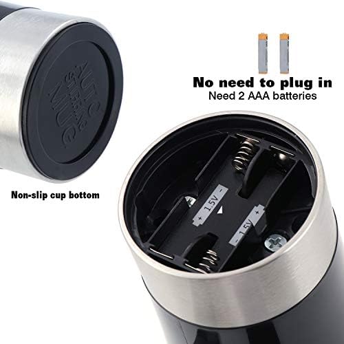 Electric Self Stirring Coffee Mug, Stainless Steel Auto Magnetic Cup Self Mixing Cup Coffee Tea Cocoa Milk Mug 450ml (Black)