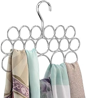 iDesign Axis Metal Loop Scarf Hanger, No Snag Closet Organization Storage Holder