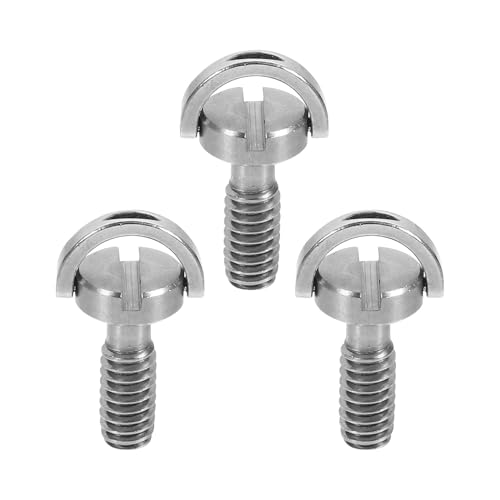 TOYZFRIENDY 3 pezzi Viti in Acciaio Resistenti con D-ring per Montaggio Rapido su Treppiede Fotocamera Viti di Fissaggio per Staffa e Piastra Quick Release Compatibili con DSLR e Accessori