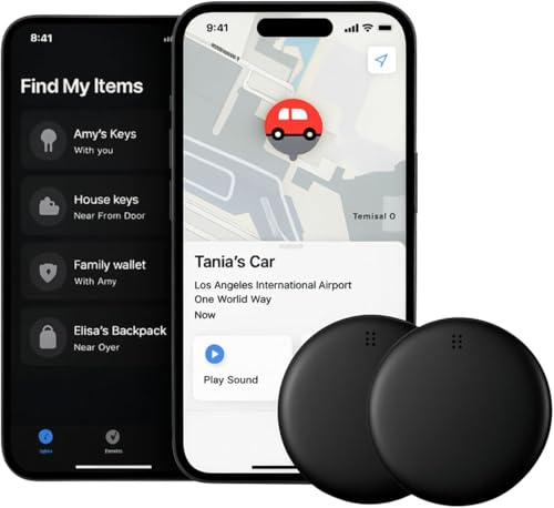 Reiteag Helix Traceur GPS GP90, Helix Traceur GPS, Traceur Helix GP90 Voiture Aimanté, Bagages Et Portefeuilles - Compatible avec L'application Find My D'apple/Android (Apple - 2 pièce)