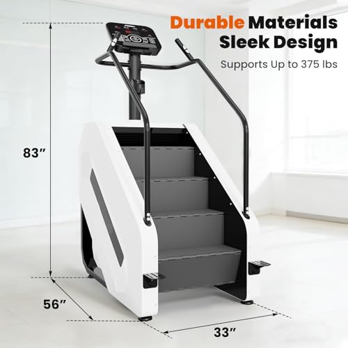 Image of Stairmaster Machine with Led Screen, Commercial Grade Stair Climber for Cardio Training, 15 Speed Levels Continuous Climbing Exercise Machine, 15-164 Steps Per Minute