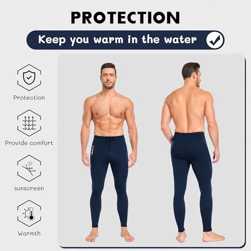 Chamarra de neopreno para hombre GoldFin manga corta + pantalón ajustable de neopreno 2mm navy talla grande miniatura 3