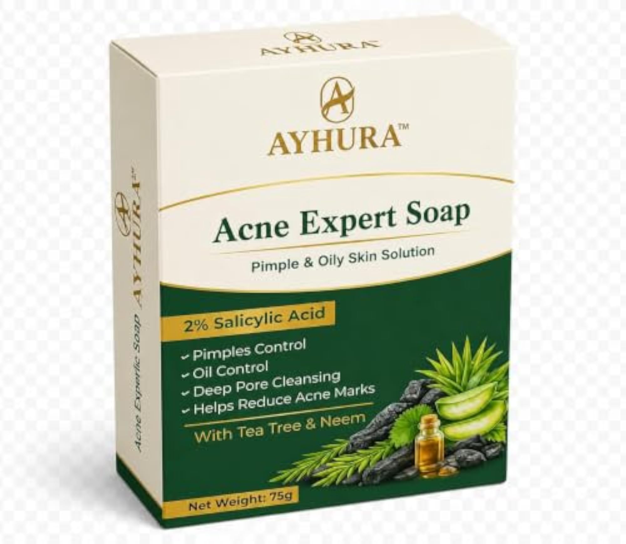 Acne Care Soap with 2% Salicylic Acid, Tea Tree & Neem