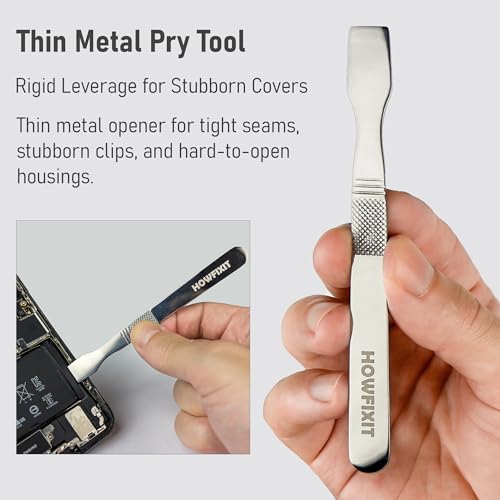 Image of HowFixit 12-in-1 Electronics Opening Tool Kit, Professional Anti-Static Spudger Set with Plastic & Metal Pry Tools for Laptop, MacBook, PC, PS4, PS5, Xbox, Switch, Controller Repair