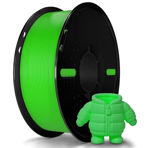 Miailuy 3D Printer Filament 1.75mm Green PLA Filament Accuracy +/- 0.02mm, 1kg Spool (2.2lbs), Tangle-Free, Clog-Free,High Compatibility Easy Printing,Fit Most FDM 3D Printer