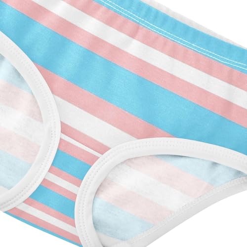Underwear Girls, Stripes Blue Toddler Girl Briefs, Girls' Cotton Brief Underwear, 2T–8 Years 5
