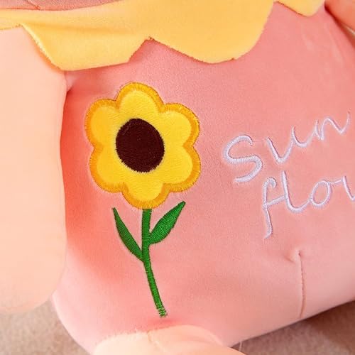 Image of Cute Sunflower Rabbit Bunny Stuffed Doll Plush Soft Toys Play for Kids Boys Girls, 35 cm