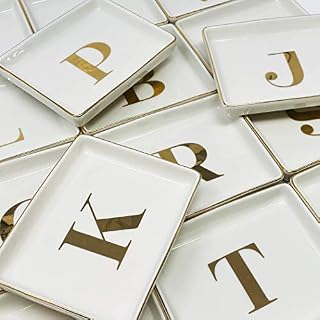 Simple Shine. Key Dish Jewelry Tray with Initial | Personalized Key Tray