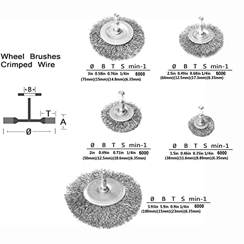 Wire Brush Wheel Cup Brush Set 20 Pack,Wire Brush For Drill 1/4 Inch Hex Shank 0.012 Inch Coarse Carbon Steel Crimped Wire Wheel For Cleaning Rust, Stripping And Abrasive, For Drill Attachment (Grey) #TOP1