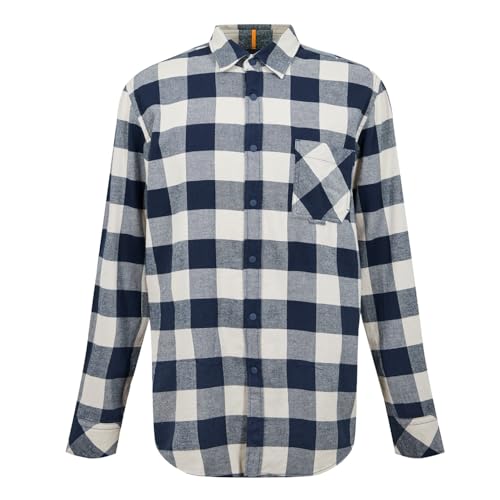 Chemise Regular Fit BOSS Hommes Riou 1 en flanelle de coton à carreaux