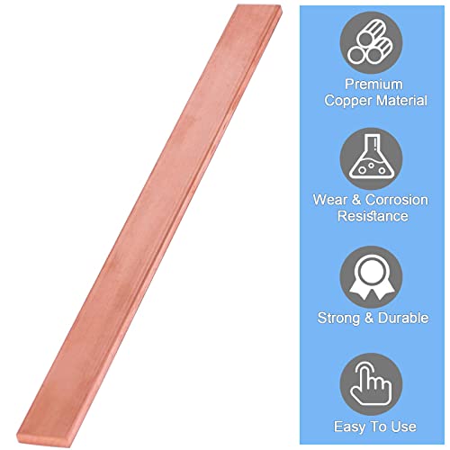 1/4" X 1" C110 Copper Flat Bar 12" Long, Copper Bus Bar #TOP3