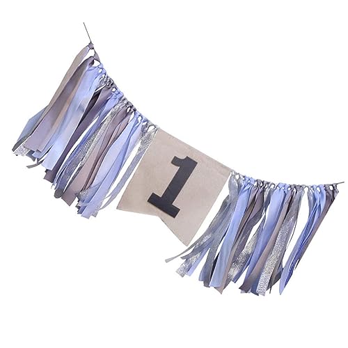 MERRYHAPY 1Pc Banner De Aniversário Puxar Bandeira Bolo Toppers Cadeiras Altas Para Cadeira Para Orn