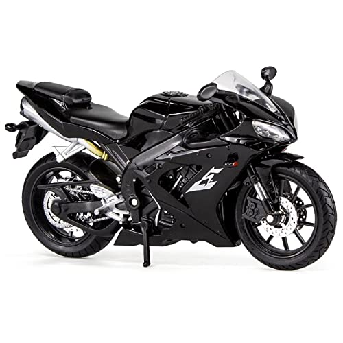 コレクション オートバイ模型玩具1:12 に適合するヤマハ YZF-R1 合金ダイキャストバイクモデル おもちゃ コレクション オートバイ(Black with box)
