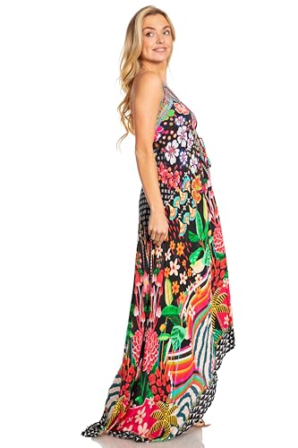 Image of Sakkas Lizi 2025 Womens Maxi High-Low Halter Handkerchief Long Dress Beach Party