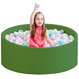 Zedachica Ball Pit for Toddlers 47.24''x15.75'' Baby Ball Pits Round Foam Ball Pits Lagre Kids Ball Pit Kids Play Ball Pool Ideal Gift for Children (Green, NO Balls) -  Zedachcia