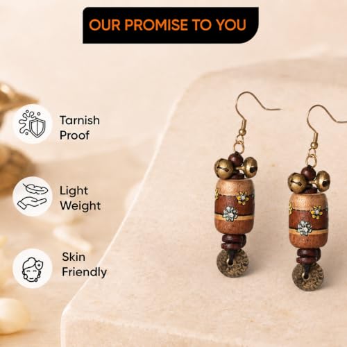 Image of Handcrafted Bohemian & Ethnic Earrings Collection for Women - Artistic, Nature-Inspired Statement Designs in Studs, Drops & Chandeliers