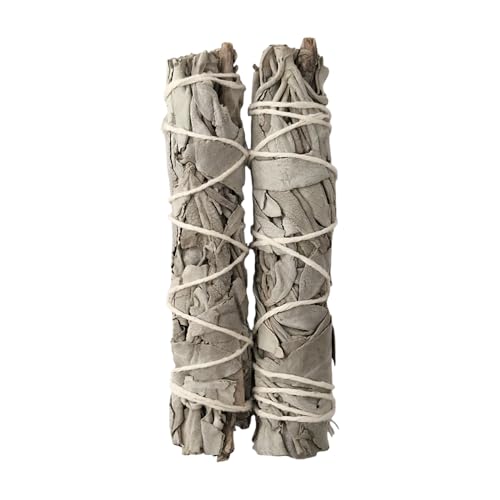 VIE Slimline White Sage Smudge Sticks Pack of 2 Natural Energy Cleansing and Home Purification Meditation Spiritual Practice Ethically Sourced Herb Bundle