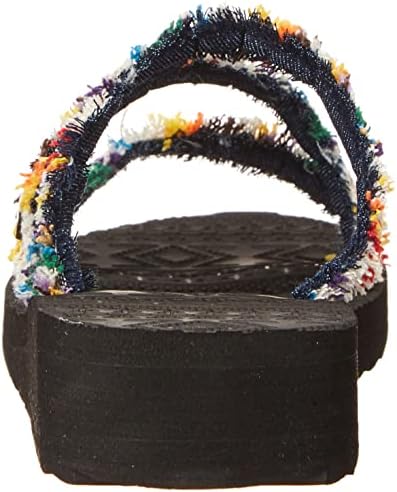 MUK LUKS Women's Wave Riptide Sandals, White Multi, 10 | Image 2