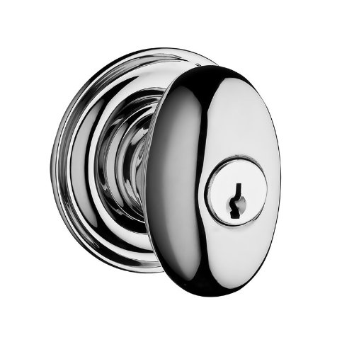 Knobset Baldwin Ellipse chrome poli poignée de porte premium style traditionnel