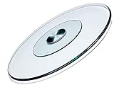 Glass Lazy Susan,31' Glass Lazy Susan for Dining Table Large Round Serving Plate Turntable (31in)