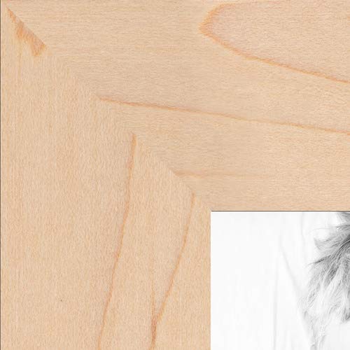 ArtToFrames 7x19 Inch Brown Picture Frame, This 1.25 Inch Custom Wood Poster Frame is Hard Maple - Comes with Regular Glass and Corrugated Backing (2WOM83626-410-7x19)