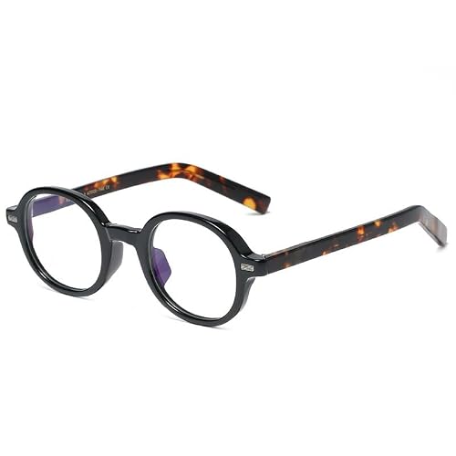 Parwana Women's Hawksbill Retro Computer Readers Blue Light Blocking Round Reading Glasses Anti Eyestrain Flat Light Mirror Eyeglasses (Color : Size : +100)