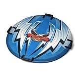 Flexible Flyer Giant 2-Person Foam Saucer Sled for Kids and Adults - 38" Large Round Foam Sledding Disc Winter Slider with Handles, Extremely Lightweight, Blue