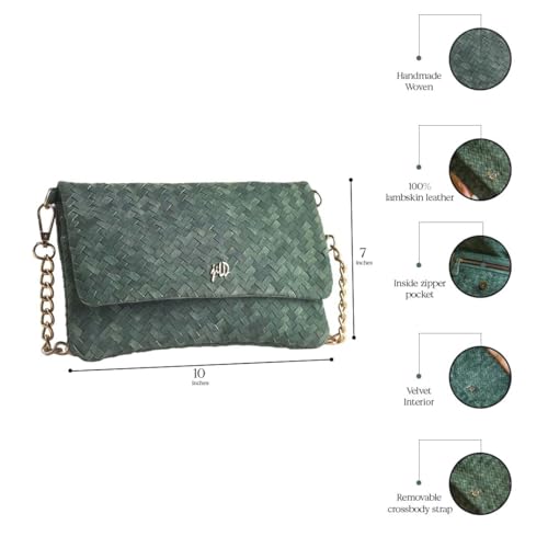 Image of Jild Hobo Style Woven Bag for Women - Soft Handmade Genuine Leather Work Tote Bag - Cross Body Womens Purse