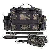 Convenient Carrying: The tackle box bag is designed with evenly distributed weight to support both hand and shoulder carrying methods, making it perfect for mobile anglers seeking hassle-free movement while exploring lakes, rivers, or other fishing spots with minimal effort